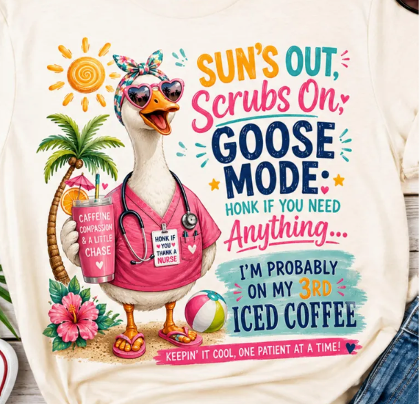 Baisch - Sun's Out Scrubs On TShirt
