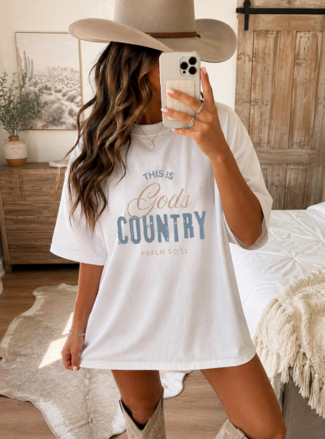 God's Country Comfort Color TShirt - White