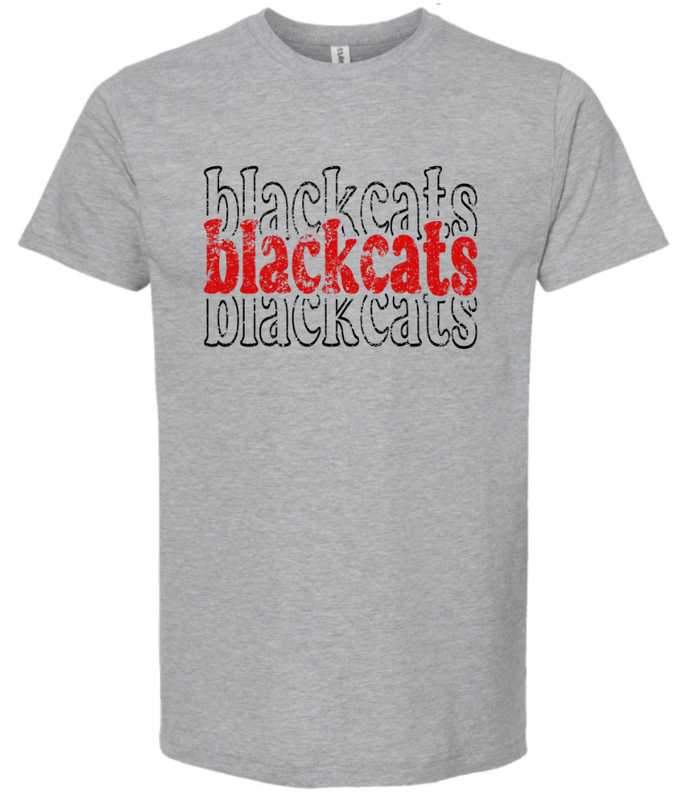 Mascot T-Shirt Stacked Blackcats