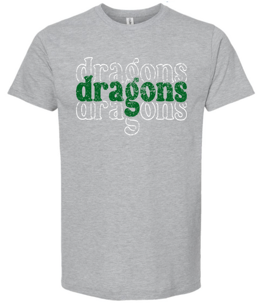 Mascot T-Shirt Stacked Dragons