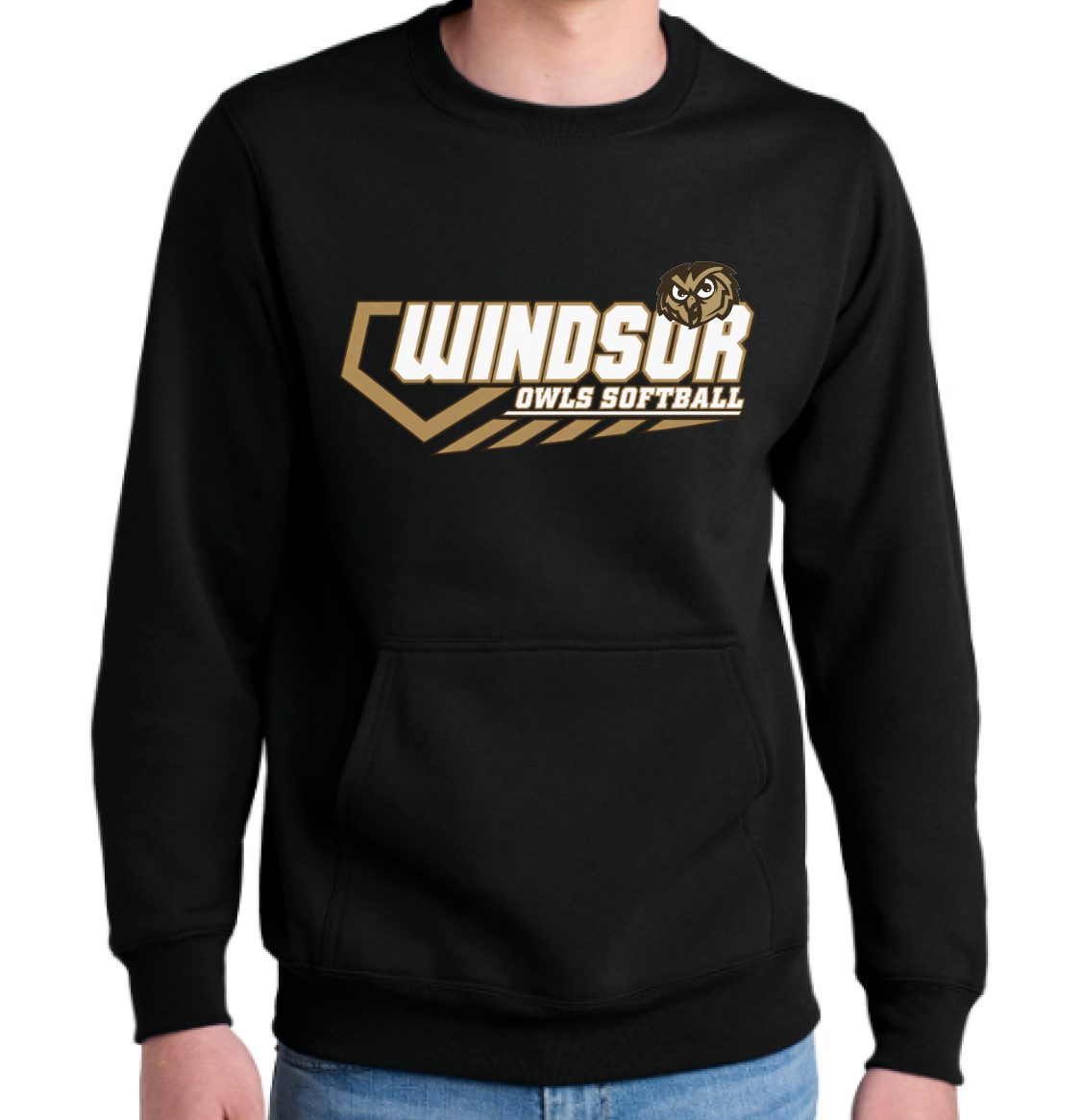 Spirit Wear - Windsor Softball Pocket Crewneck