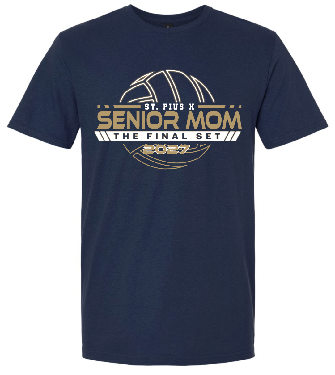 Spirit Wear - St. Pius X Volleyball Senior Mom TShirt