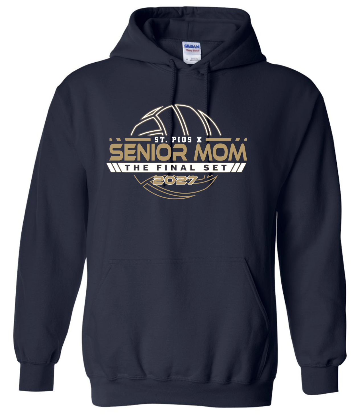 Spirit Wear St. Pius X Volleyball Senior Mom Hoodie