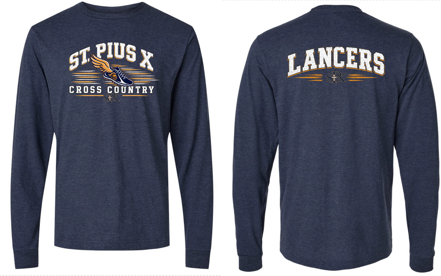 Spirit Wear - St. Pius X Cross Country Long Sleeve TShirt