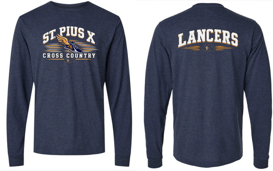 Spirit Wear - St. Pius X Cross Country Long Sleeve TShirt