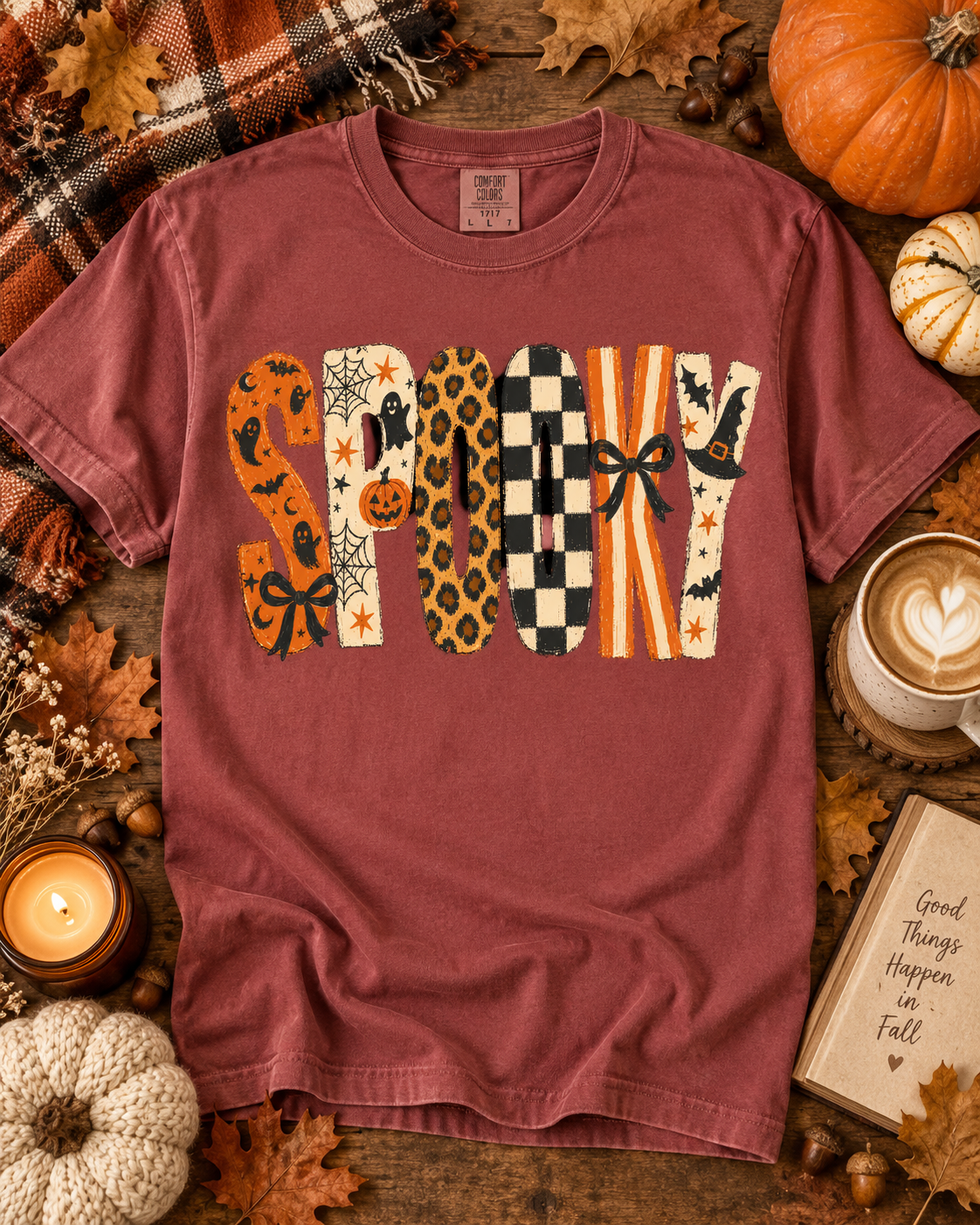 Spooky Leopard Print Comfort Colors TShirt