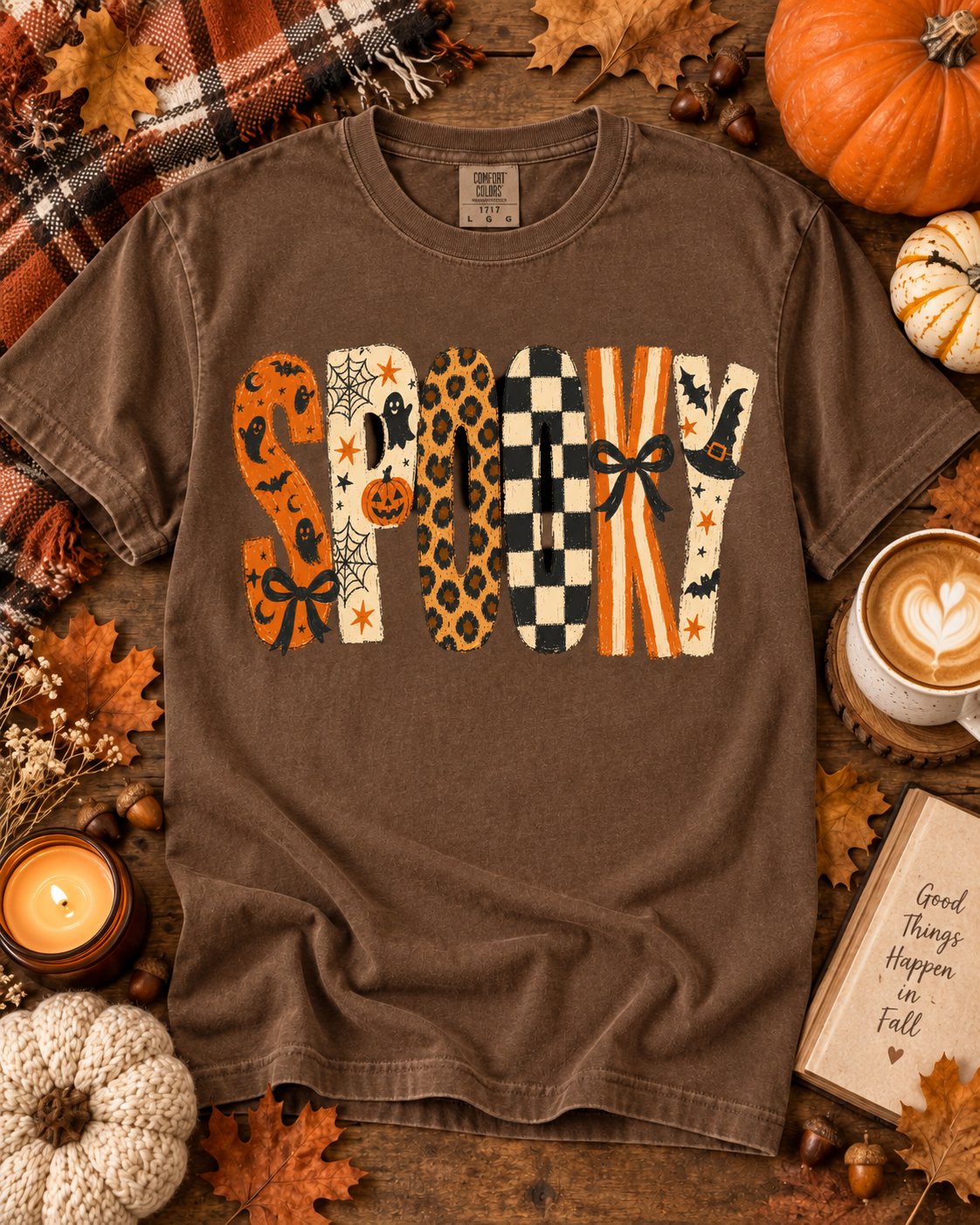 Spooky Leopard Print Comfort Colors TShirt