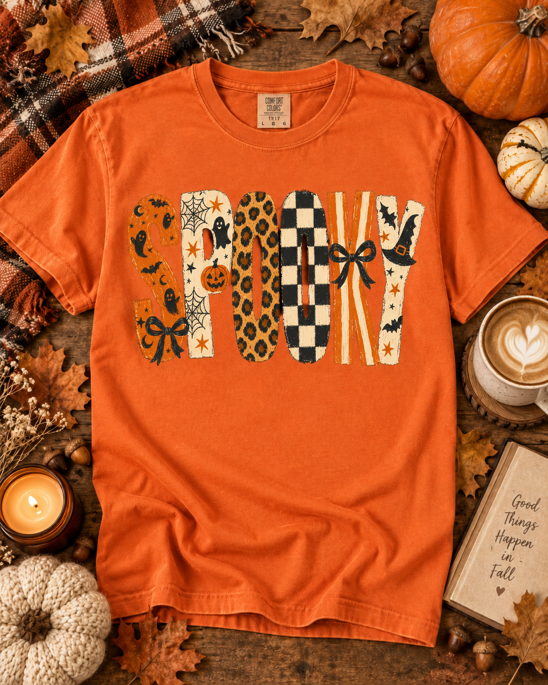 Spooky Leopard Print Comfort Colors TShirt