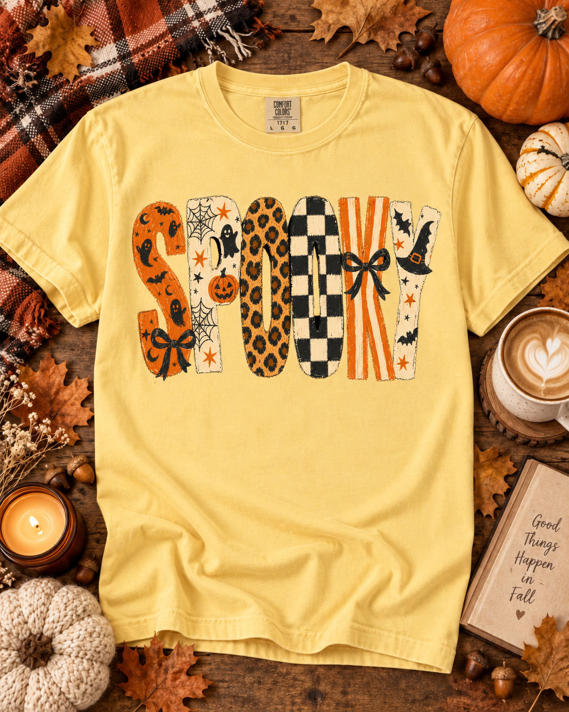 Spooky Leopard Print Comfort Colors TShirt