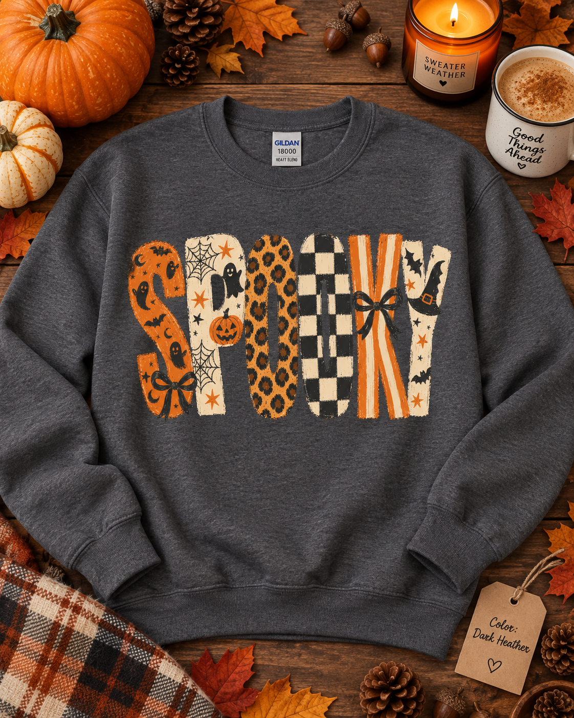 Spooky Leopard Print Sweatshirt