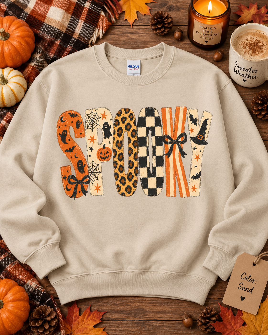 Spooky Leopard Print Sweatshirt