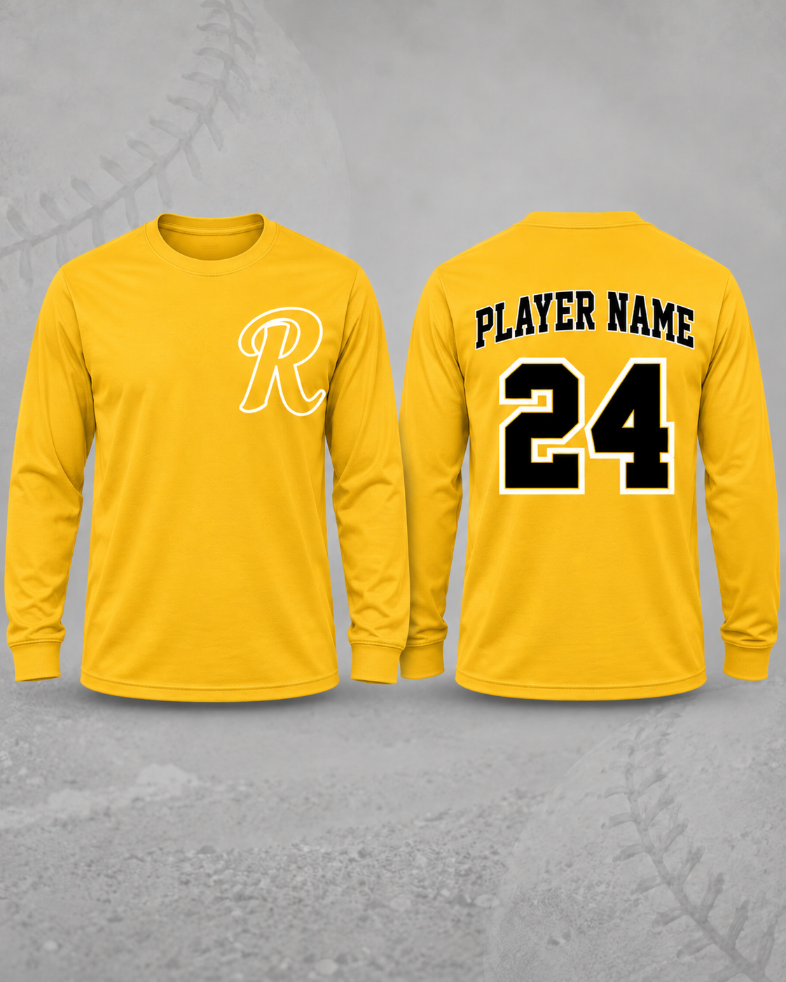 Spirit Wear - Recruit Logo R Softball Long Sleeve TShirt