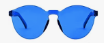 Spirit Wear Accessories - Bundle - Blue Light-Up LED Tutu (20-43 in waist), Wig & Glasses